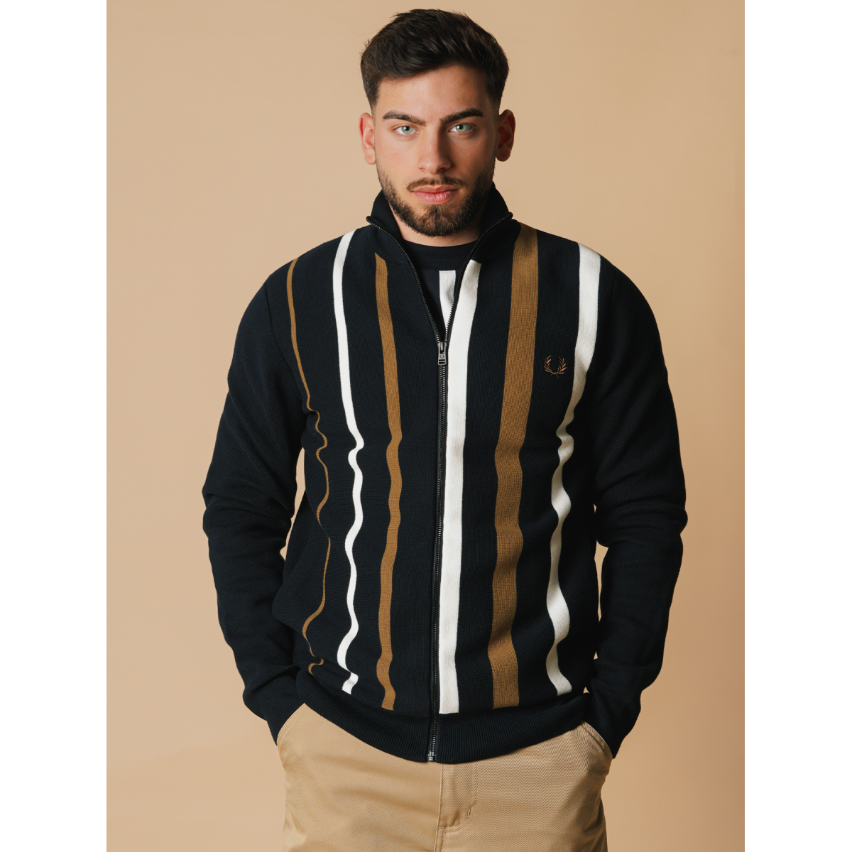 Fred Perry - Ribbed Knitted Track Jacket - Track Jacket