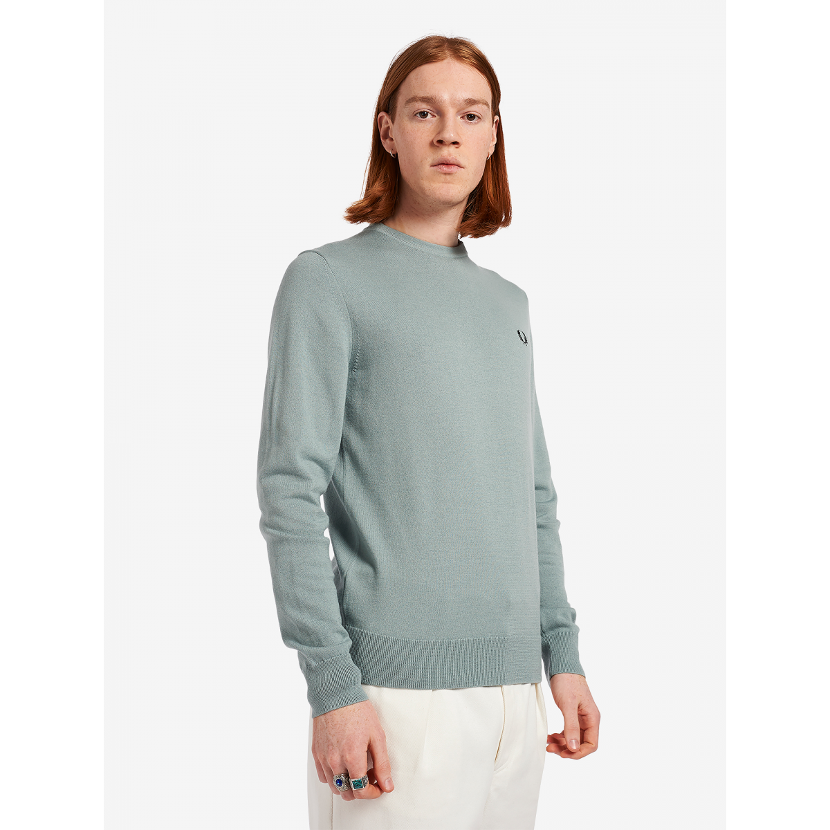 Fred perry clearance light blue jumper