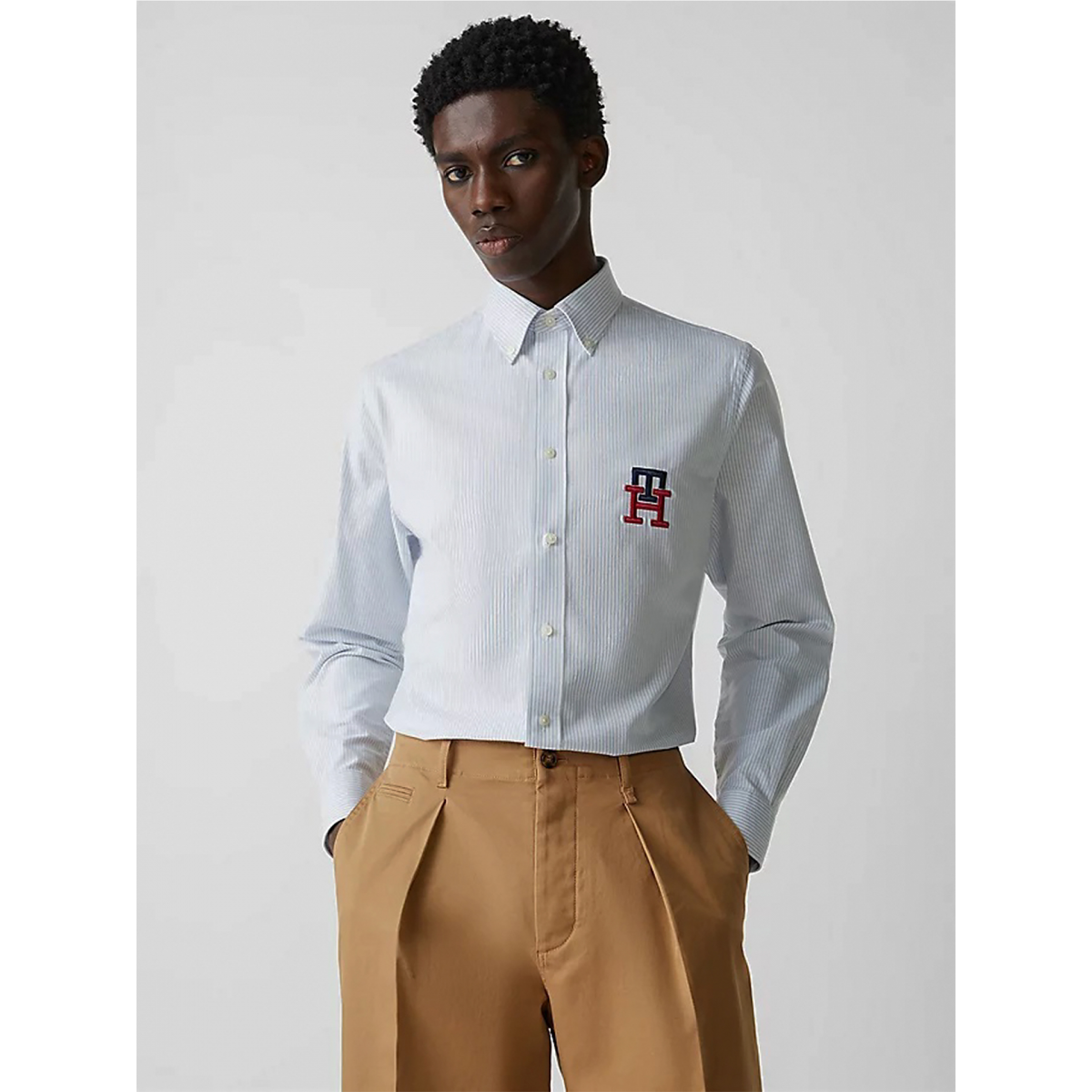 Tommy Hilfiger Monogram - | BZR Online Stripe Shirt MW0MW29252-0A4 Oxford